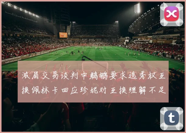 浓眉交易谈判中鹈鹕要求选秀权互换佩林卡回应珍妮对互换理解不足